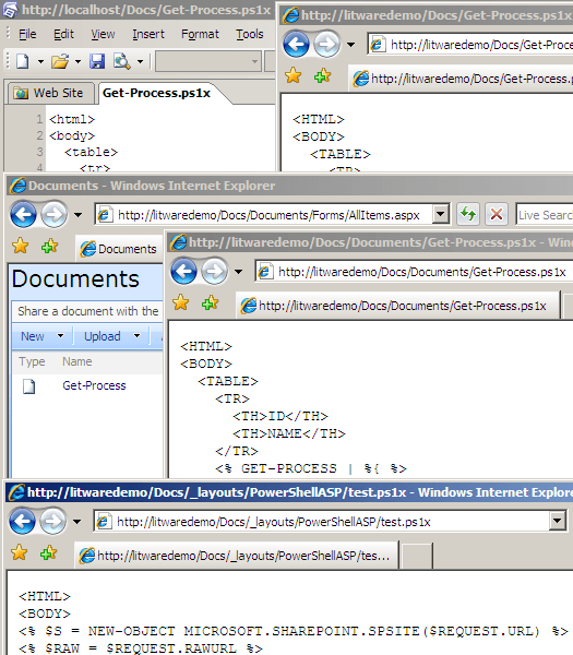 PowerShellASP in SharePoint - Extended Handler