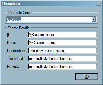 STSDEV Theme Generator - Enter Theme Details