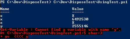 Results of UsingTest.ps1
